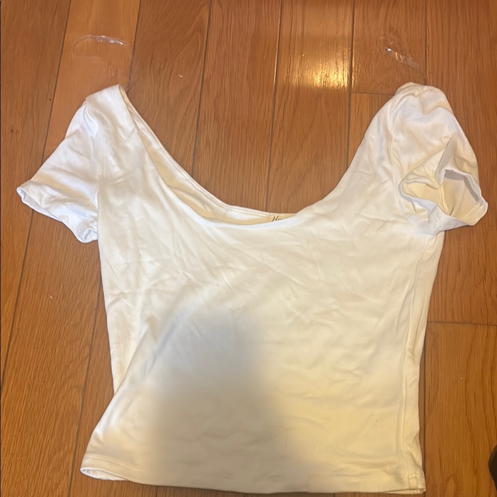 Fashion Nova White Fitted Crop Top